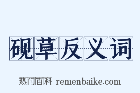 砚草反义词是什么意思的图片